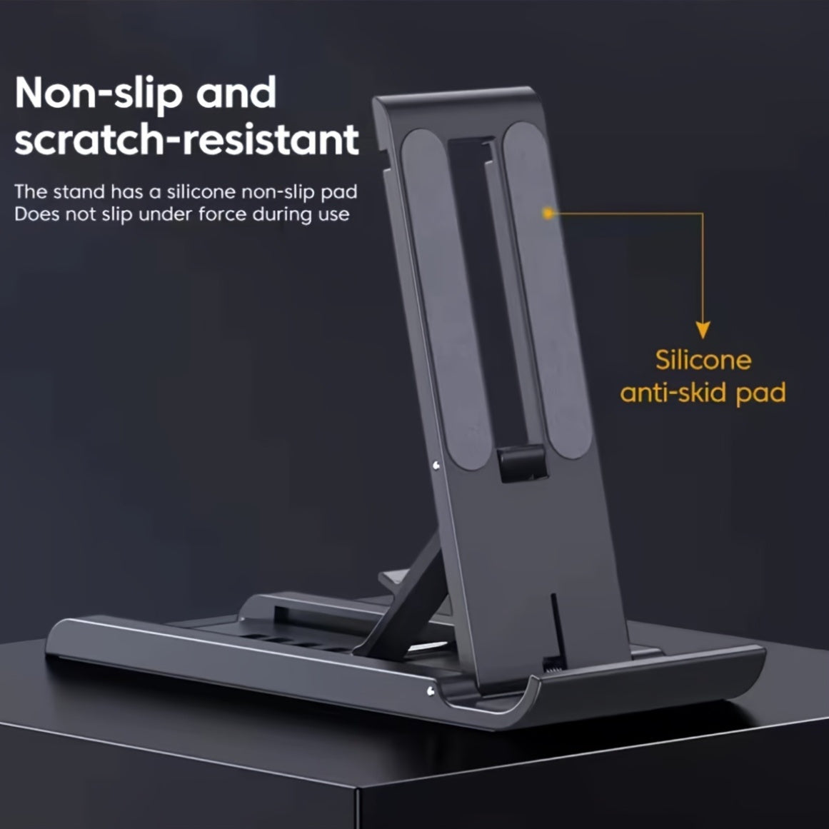 Adjustable Foldable Phone Stand for Smartphones Tablets and Live Streaming Made of ABS