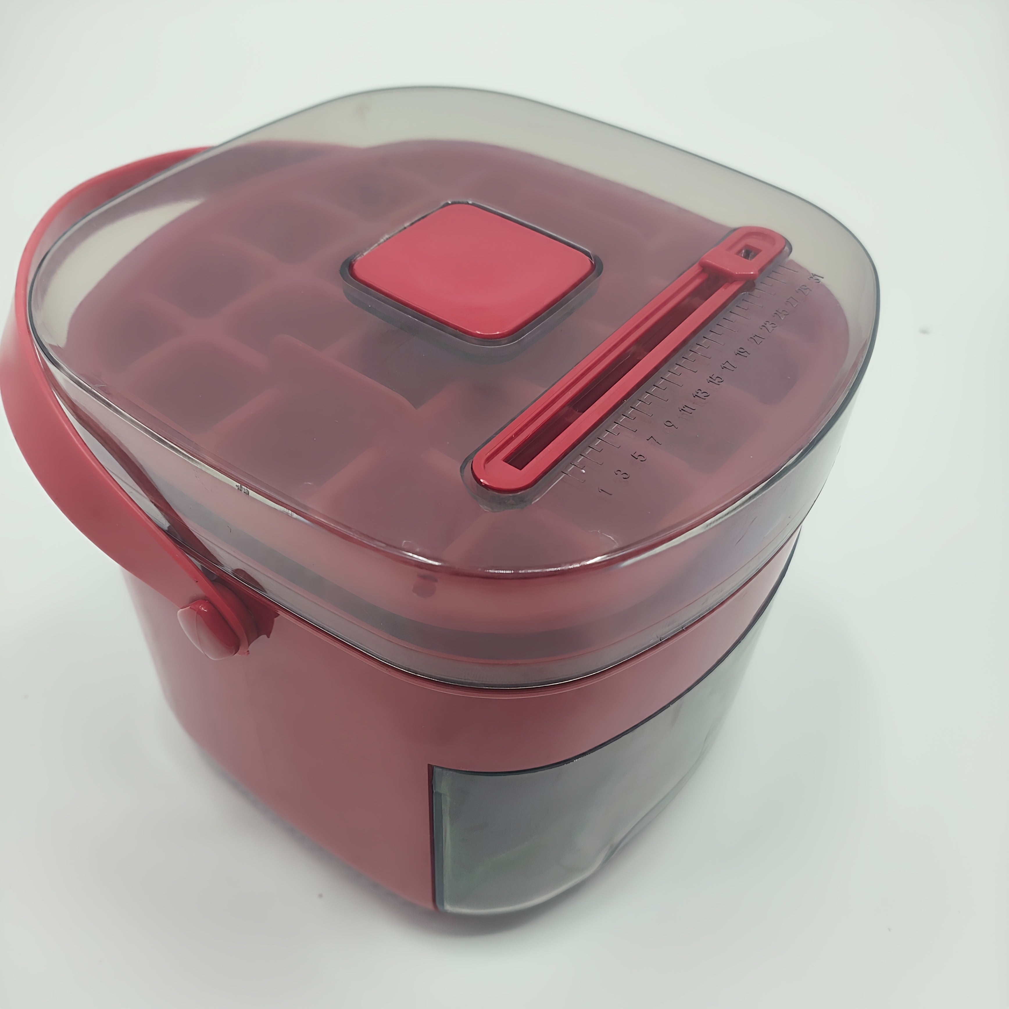 Portable Double-Layer Ice Cube Tray with 48 Slots, 2 Colors, Shovel