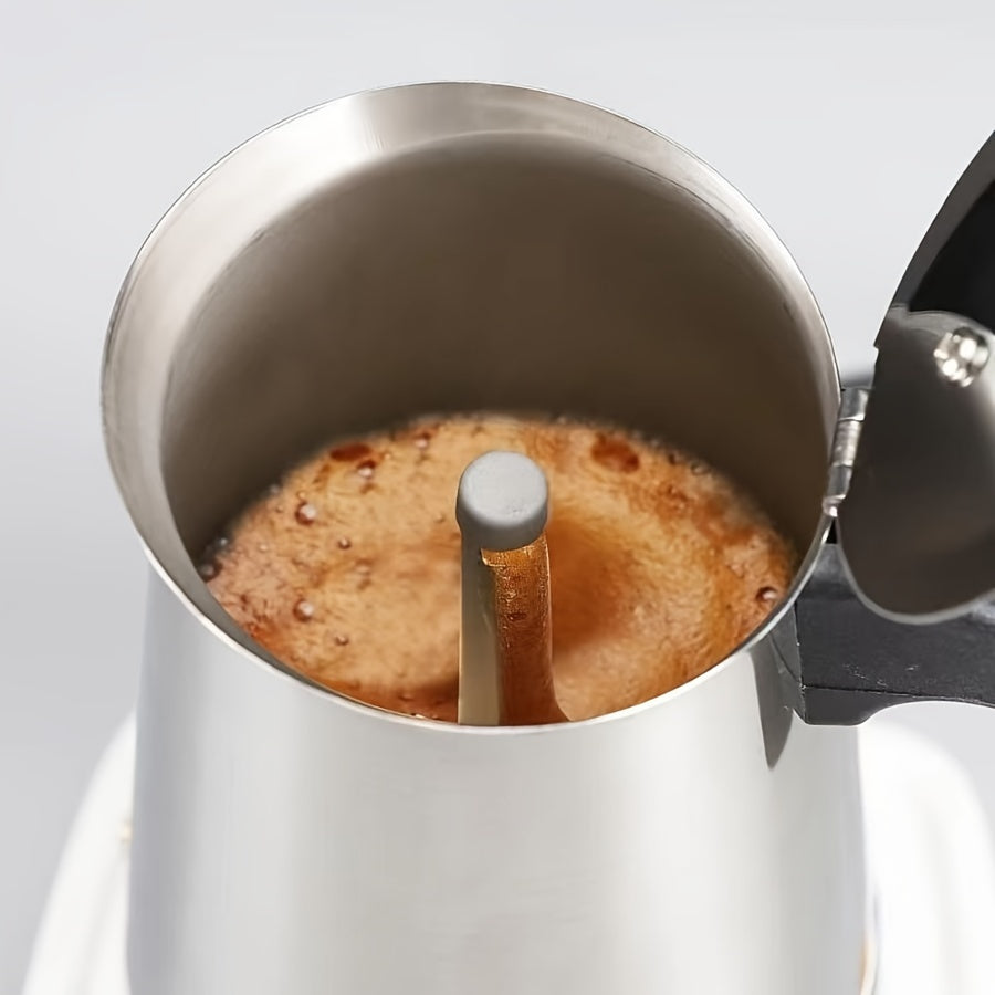 Cafetera moka de acero inoxidable de 150ml, cafetera espresso manual para hogar y restaurante