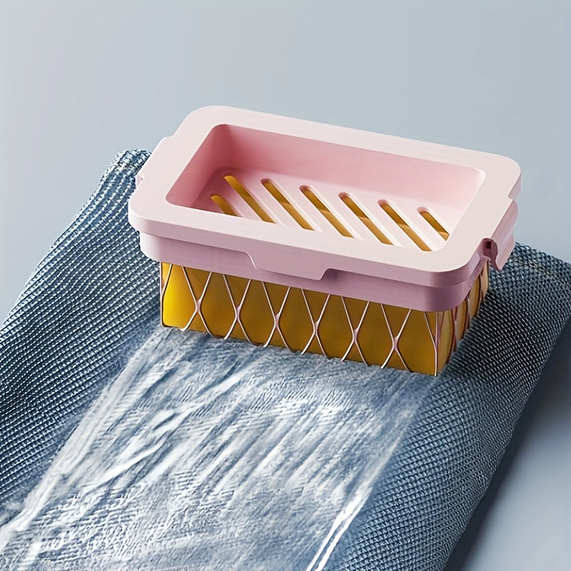 Mesh Surface Soap Dish for Bathroom, Durable Plastic, Lathering Design