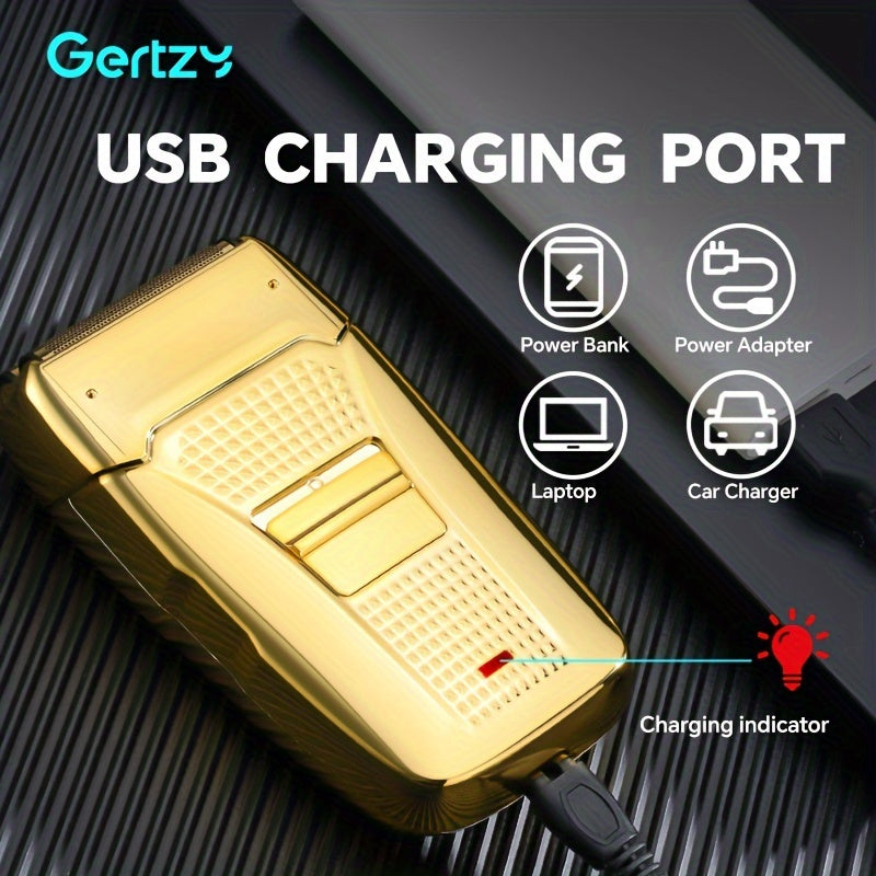 USB Rechargeable Reciprocating Shaver with Twin Blades - Perfect Gift
