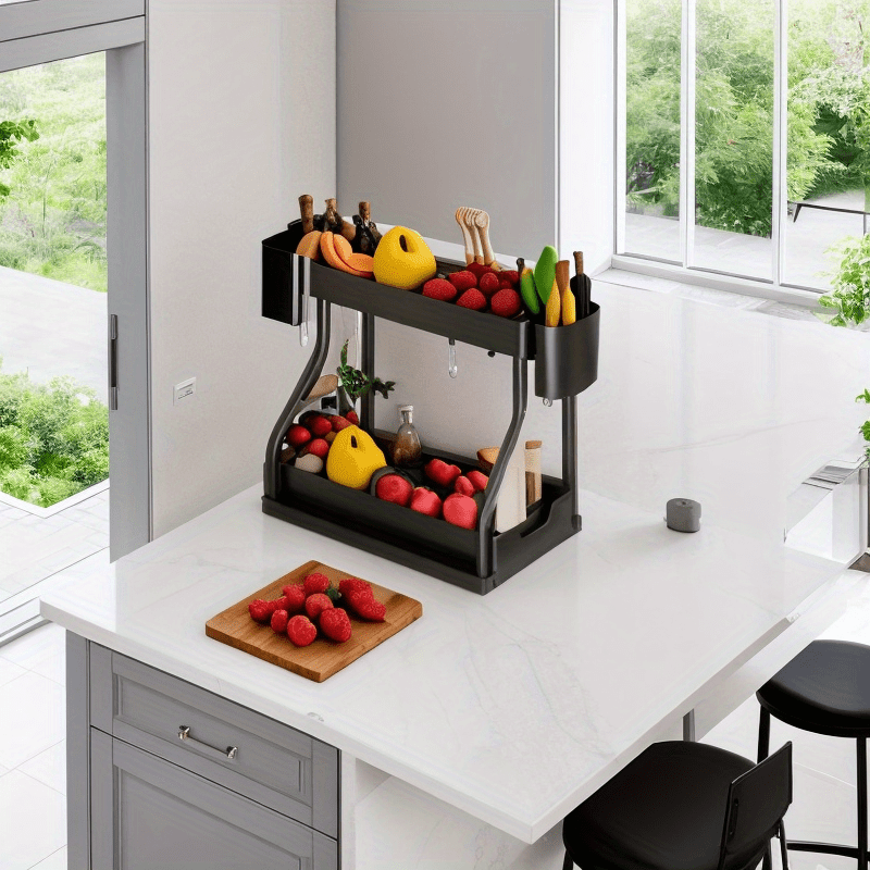 Анти-опрокидывающаяся стойка для бутылок и банок для кухонных столешниц, безопасна для посудомоечной машины, многофункциональный органайзер