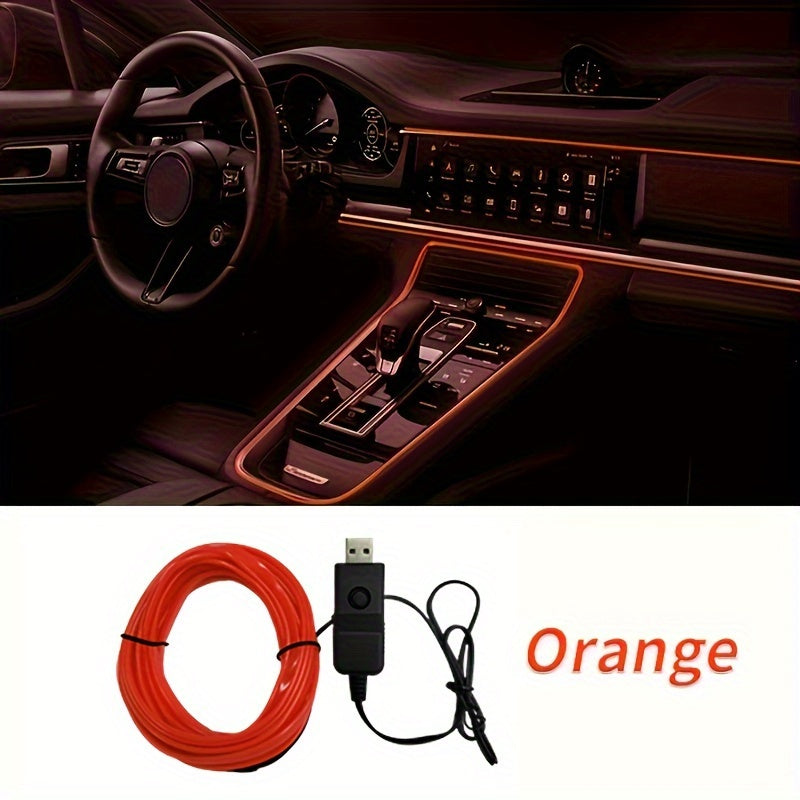 Interior Car LED Atmosphere Light Flexible Neon Strip 200cm Decoration