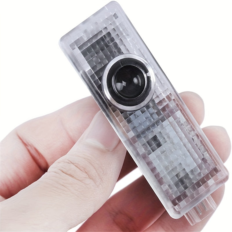 2-Piece Car Door LED Logo Projector Lights Bright White Hardwired Replacement