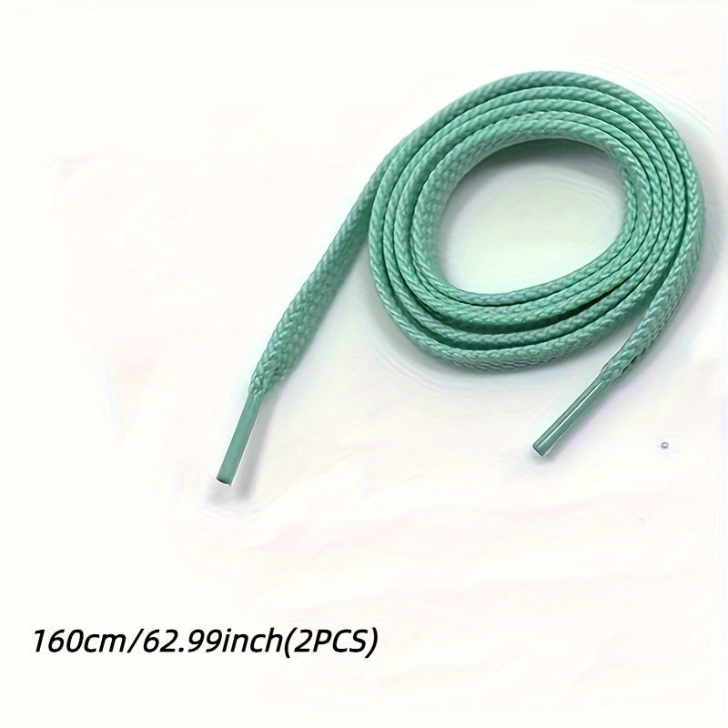 2 пары плоских повседневных спортивных шнурков для кроссовок, белые, 45 дюймов