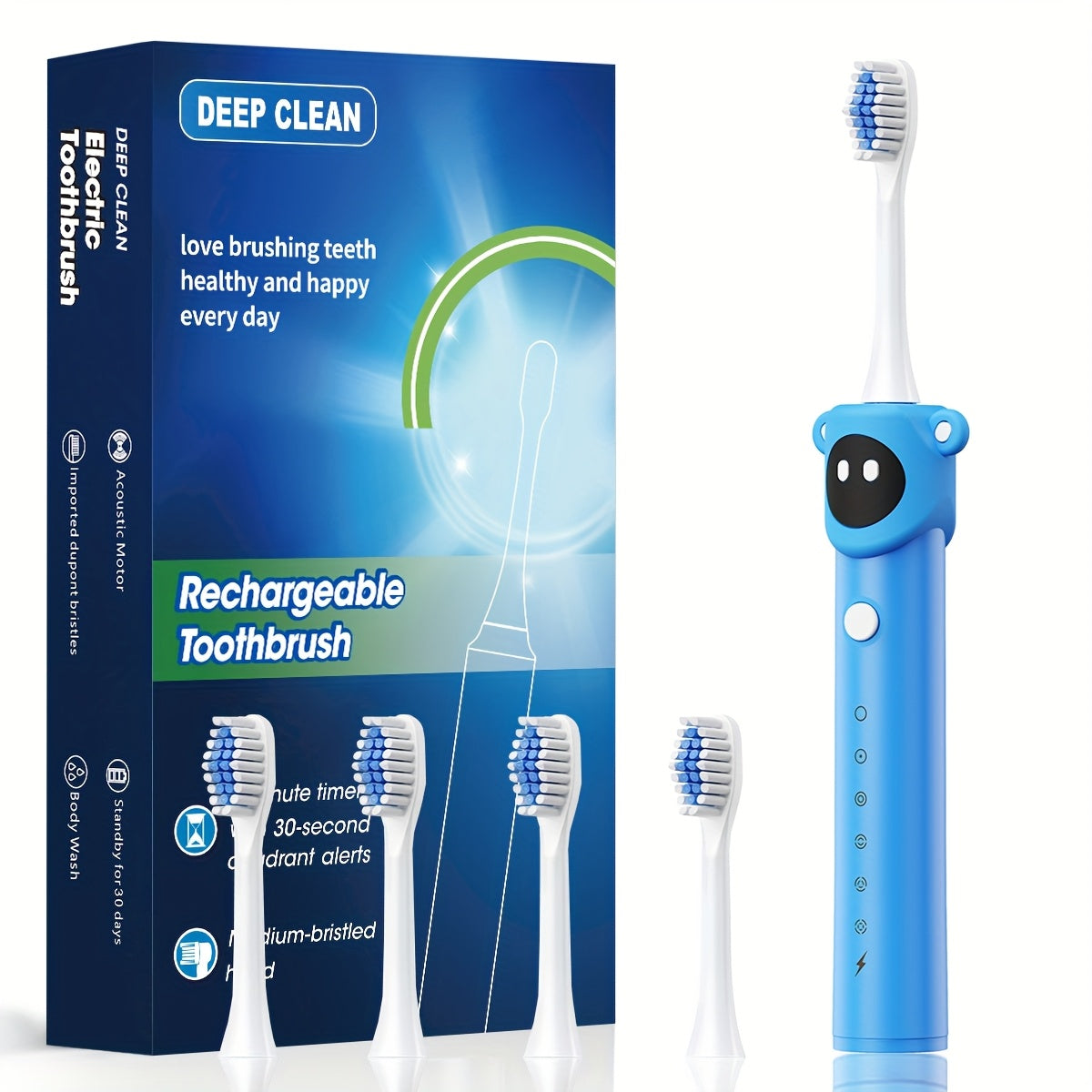 Electric Toothbrush for Adults Soft Bristles Deep Cleaning Seven Vibration Modes