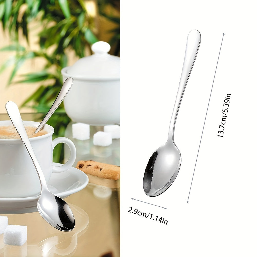 Set of 8 Stainless Steel Mini Coffee Spoons 5.39-Inch for Dessert Tea Ice Cream Kitchen