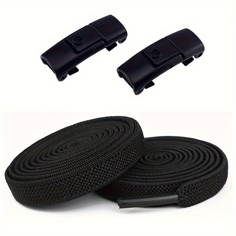 No-Tie Elastic Shoelaces for Men and Women Durable Polyester Spandex 1 Pair