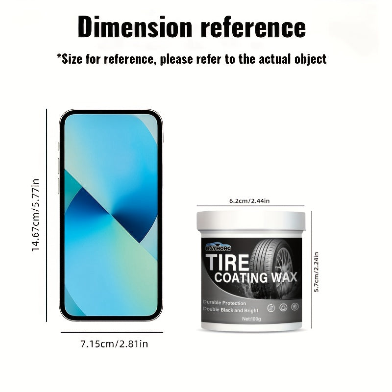 Kit de recubrimiento de neumáticos con aceite de coco para brillo y protección de caucho y plástico