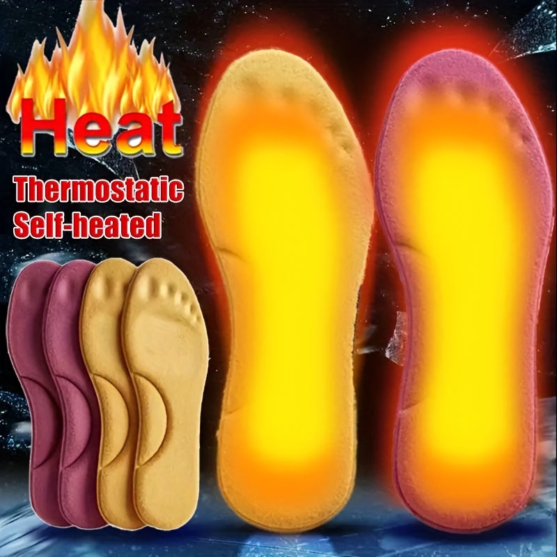 Unisex Thermal Memory Foam Insoles Breathable Sweat-Absorbent for Winter Sports