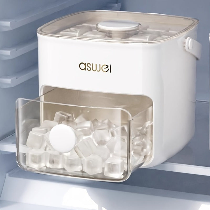 48-Cube Ice Maker Double-Layer Large Capacity Food-Grade PP Kitchen Use