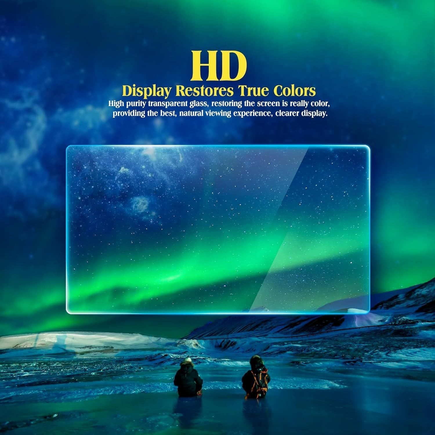 2 piezas de protector de pantalla de vidrio templado transparente para GPS de coche con pantalla de 32,5 cm