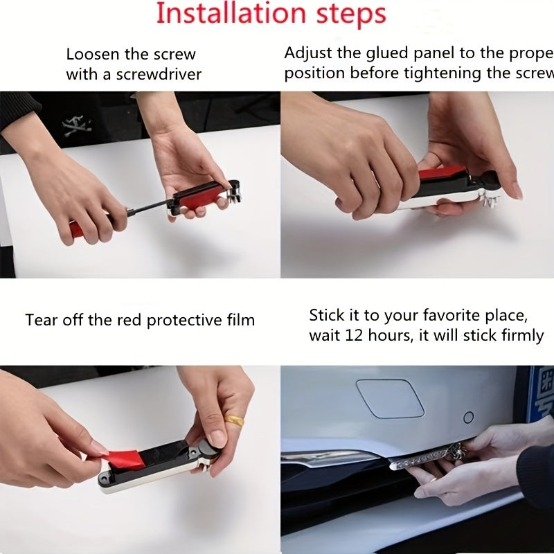 Car Exterior LED Light Decoration Kit 2pcs Rotation Fan Auxiliary Lighting