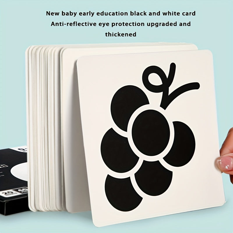 Children's Black and White Visual Stimulation Cards for Newborns 0-3 Months