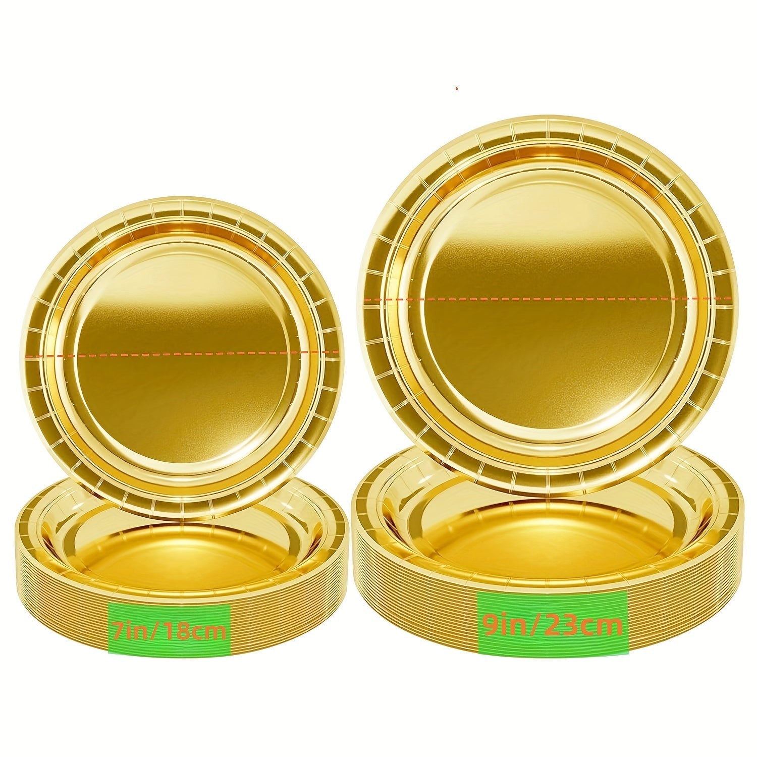 Alüminium plitalar to'plami 10 yoki 20 ta, 17.78 sm yoki 22.86 sm, bir martalik dumaloq partiyalik plitalar