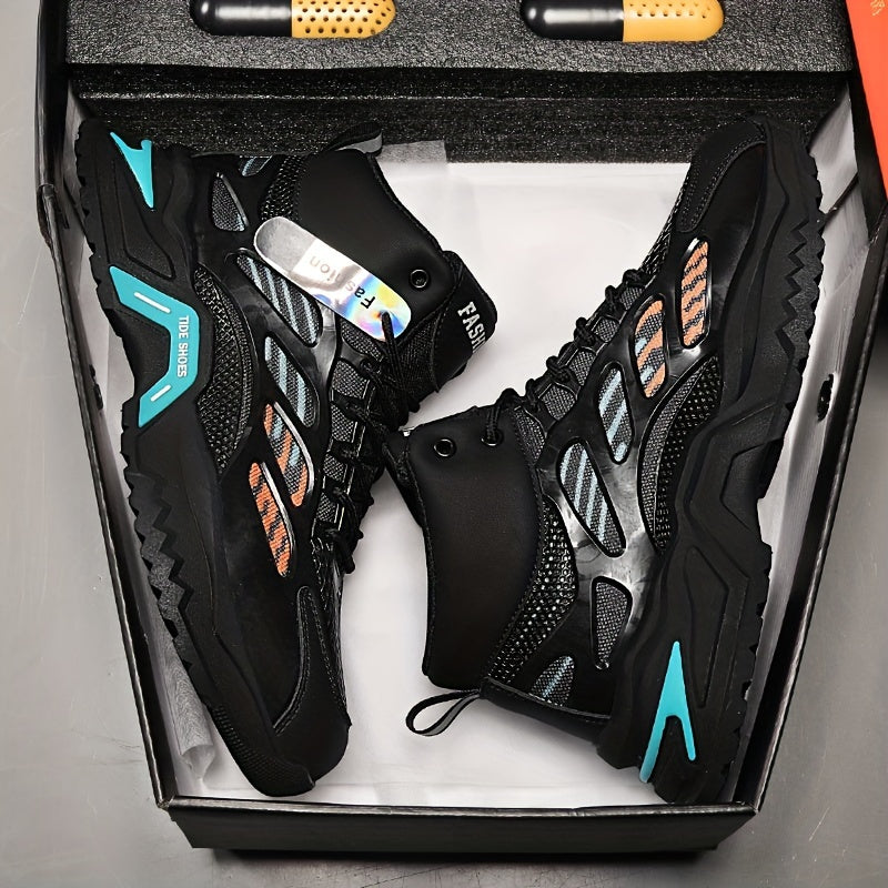 Men's Large Size Sneakers with Thick Sole for Casual and Skateboarding