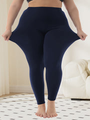 Leggings de yoga de talla grande para mujer de cintura alta con control de abdomen y tela suave