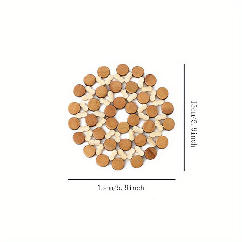 Bamboo Pot Holder Heat-Resistant Table Protector for Kitchen Dining