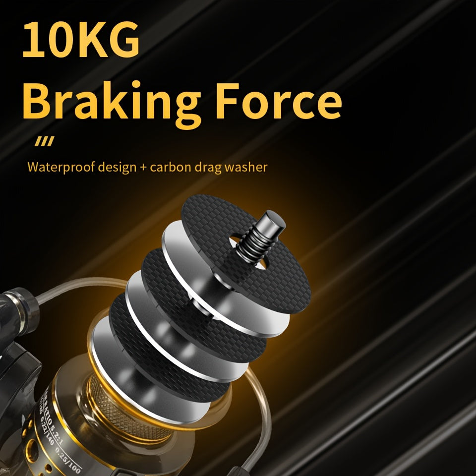 Ambidextrous Spinning Fishing Reel 5.2:1 Gear Ratio Saltwater Freshwater Durable Plastic