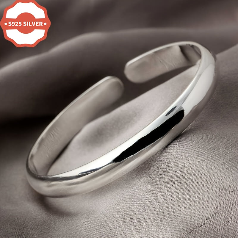 Sterling Silver Bangle Bracelet for Women All-Season Stylish Tarnish-Resistant Gift