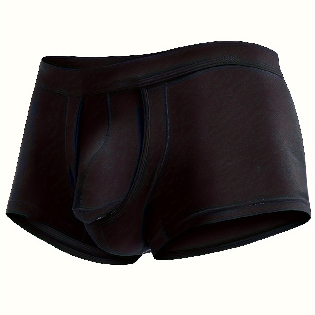 Boxers deportivos para hombre de color sólido, tejido de punto, de estiramiento medio, viscosa, con diseño separado por balas