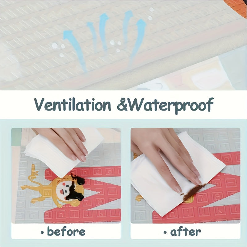 Экстра-Большой нетоксичный водонепроницаемый игровой коврик для ползания и обучения