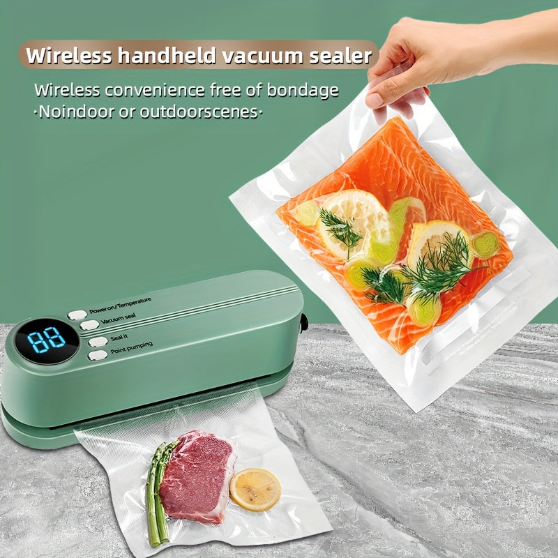 Mini Sealers uchun Snaklar Chips va Itlar uchun Mukammal USB Qayta Zaryadlanadigan Teal 4 Vacuum Sumkalar