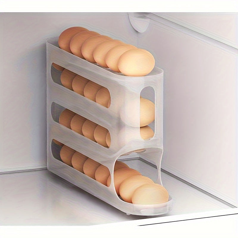 Egg Storage Box Automatic Rolling Food Grade Plastic No Battery