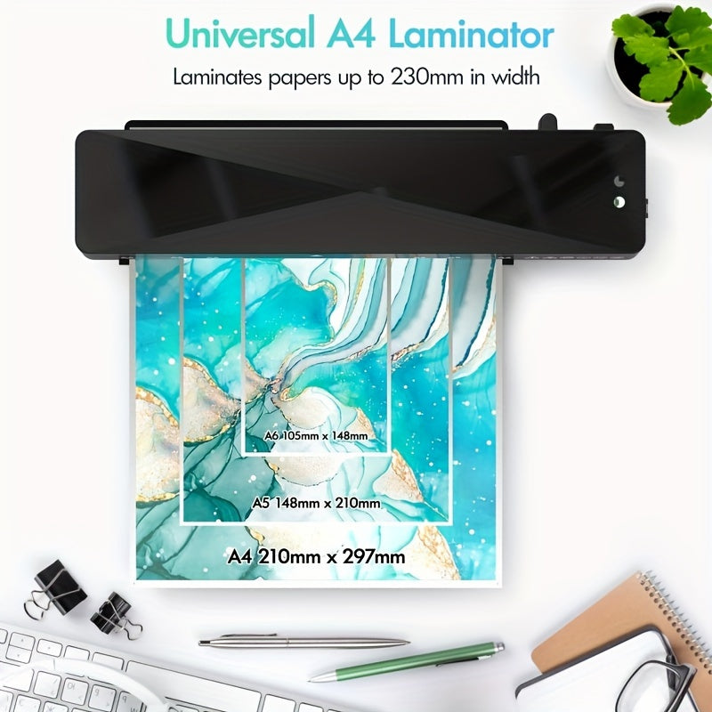 A4 Laminator Set with Cutter and Corner Rounder for School Office Documents Menus