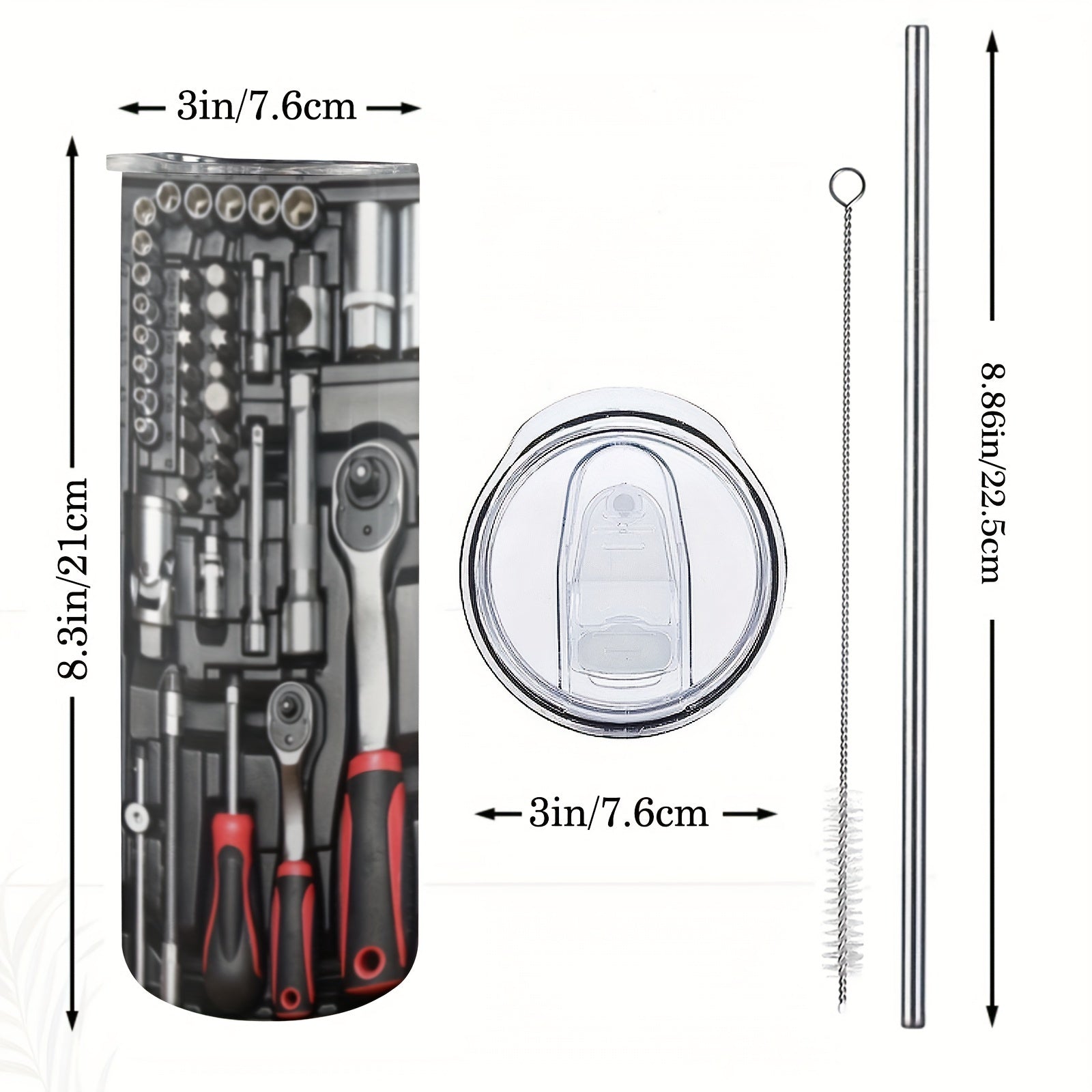 20 Ounce Stainless Steel Tumbler with Lid and Straw for Travel and Outdoor Use