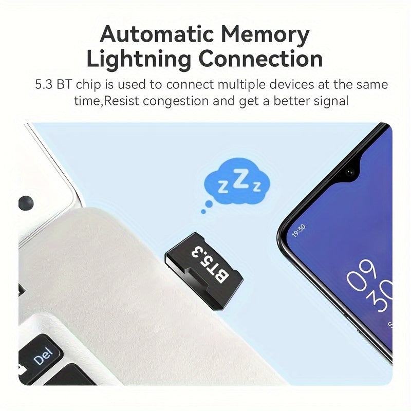 Wireless Bluetooth Adapter for Headphones Speakers Tablets and Keyboards USB Plug and Play Compatible with Windows 8.1 10 11