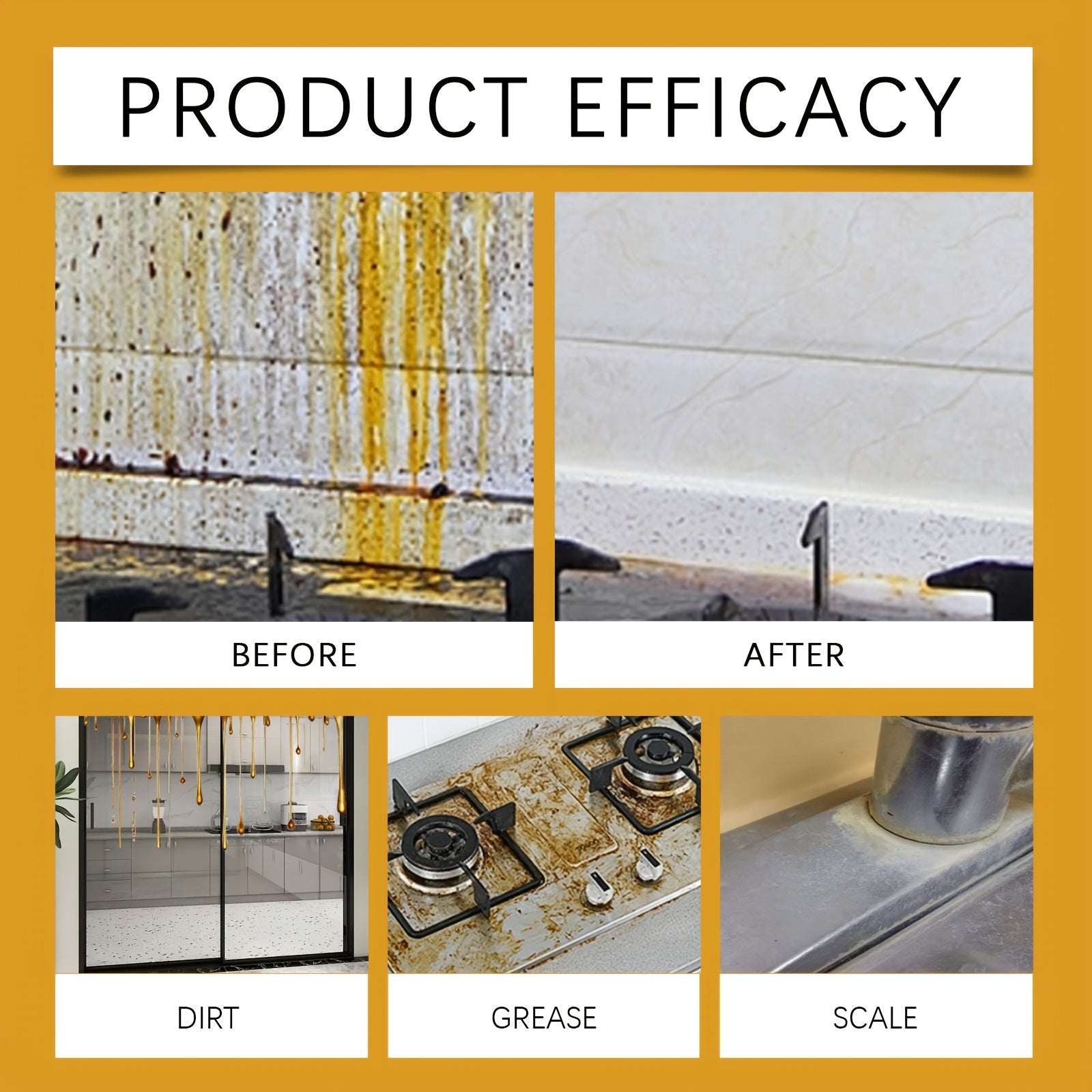 Multi-Purpose Foam Cleaner for Kitchen Bathroom Furniture Safe Residue-Free