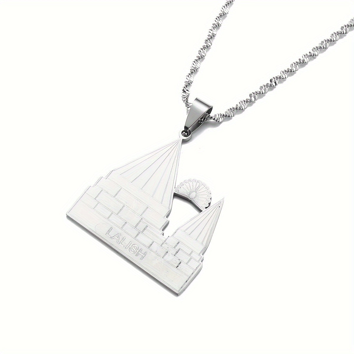 Nayzodli po'lat Yezidi Lalish ma'badiga oid pendant bilaguzuk - Etnik va minimalist uslubda tasodifiy yoki ziyofat kiyimlari uchun mukammal