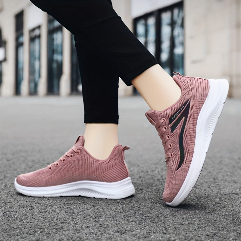 Women's Breathable Knitted Sneakers Lightweight Casual Walking Shoes