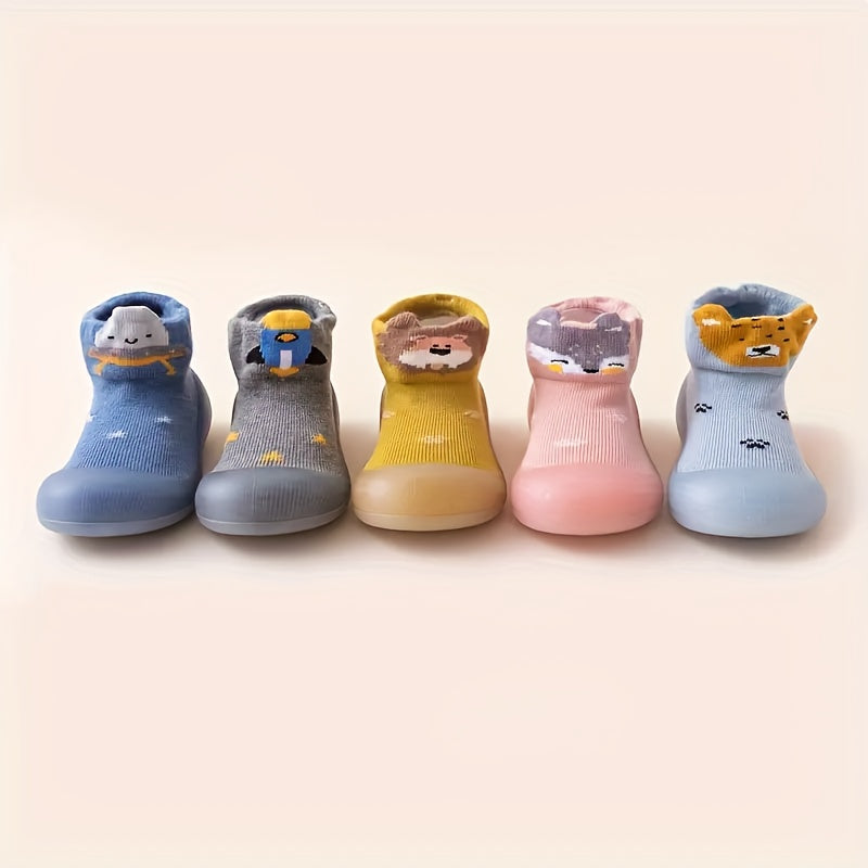 Bola va bolalar uchun, ko‘k, sariq, pushti va jigarrang ranglarda, qattiq tormoq bilan yopiladigan, bolalar va bolalar uchun sirpanmaydigan rezina tagli oyoq kiyimlari