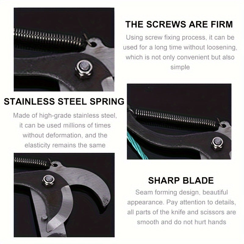 High Aerial Extension Pruner with Cord for Branch Cutting and Fruit Picking