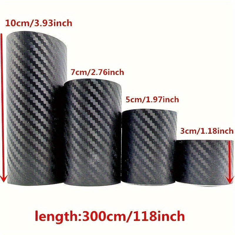Car Door Sill Protector Carbon Fiber Anti-Scratch Kick Guard Pad