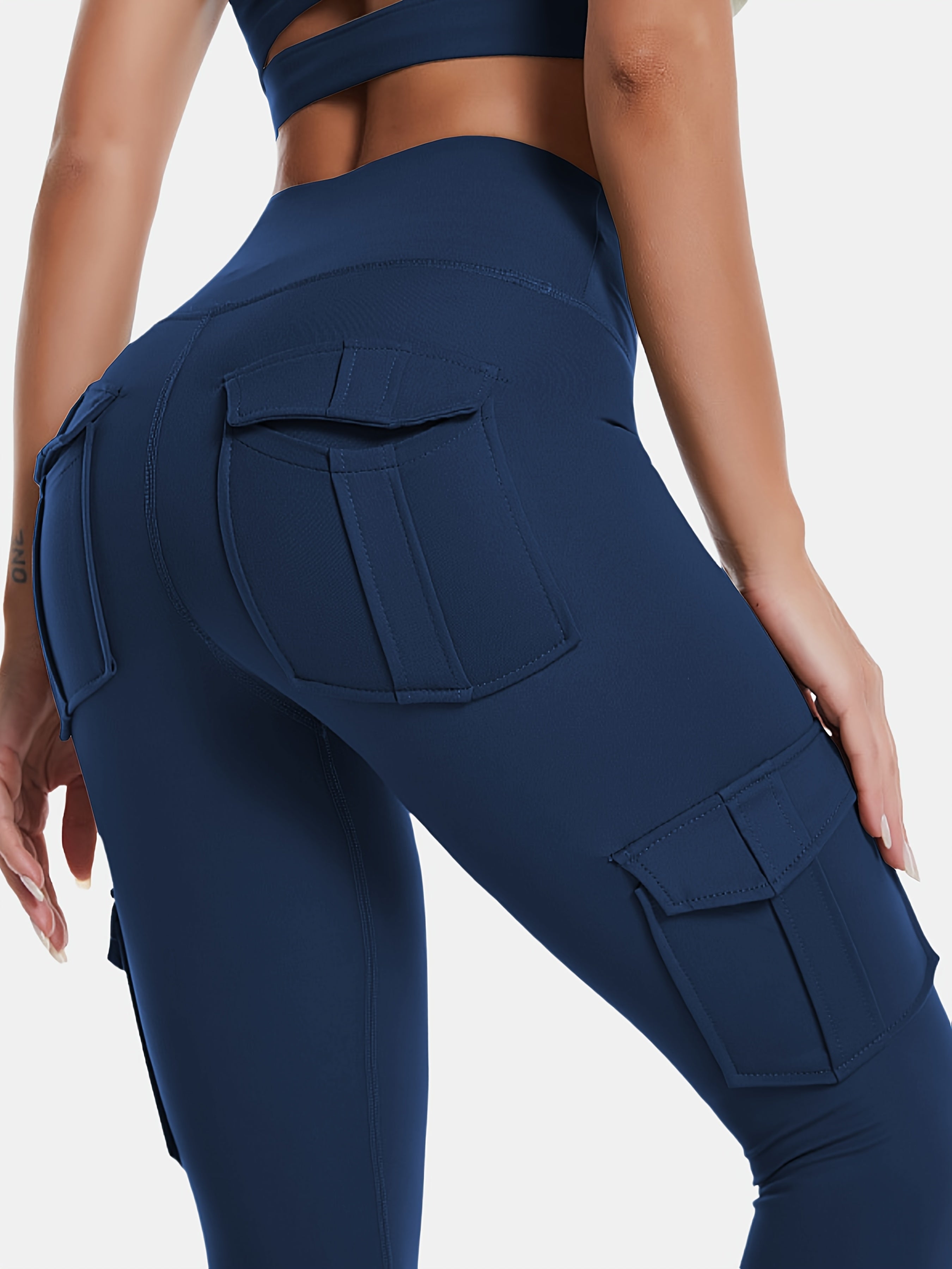 Pack de 3 pantalones deportivos para mujer con cintura elástica que absorbe la humedad para yoga y correr