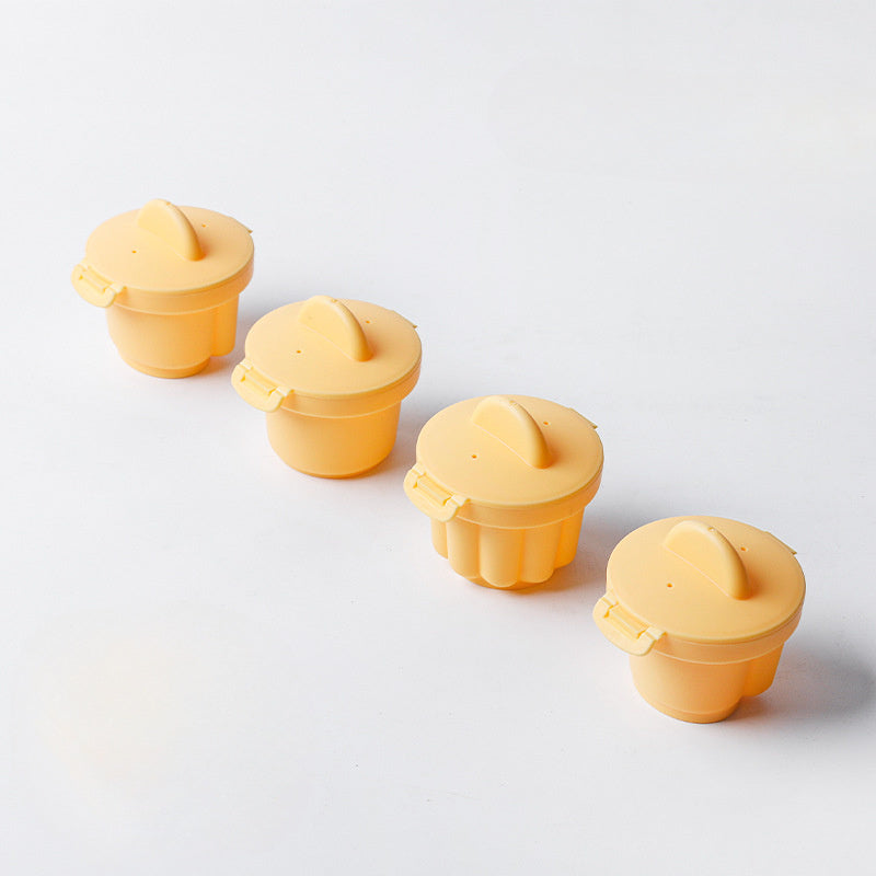 Силиконовые мини формы для вареных яиц - набор из 4 штук, антипригарные, идеально подходят для приготовленных на пару яиц, безопасны для контакта с пищей, формы для супа на завтрак - незаменимые инструменты для кухни.