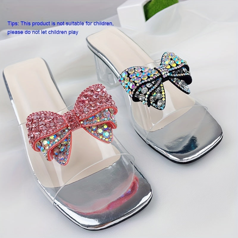 Women's Rhinestone Butterfly Bow Shoe Accessory Handmade Glass Crystal Decoration