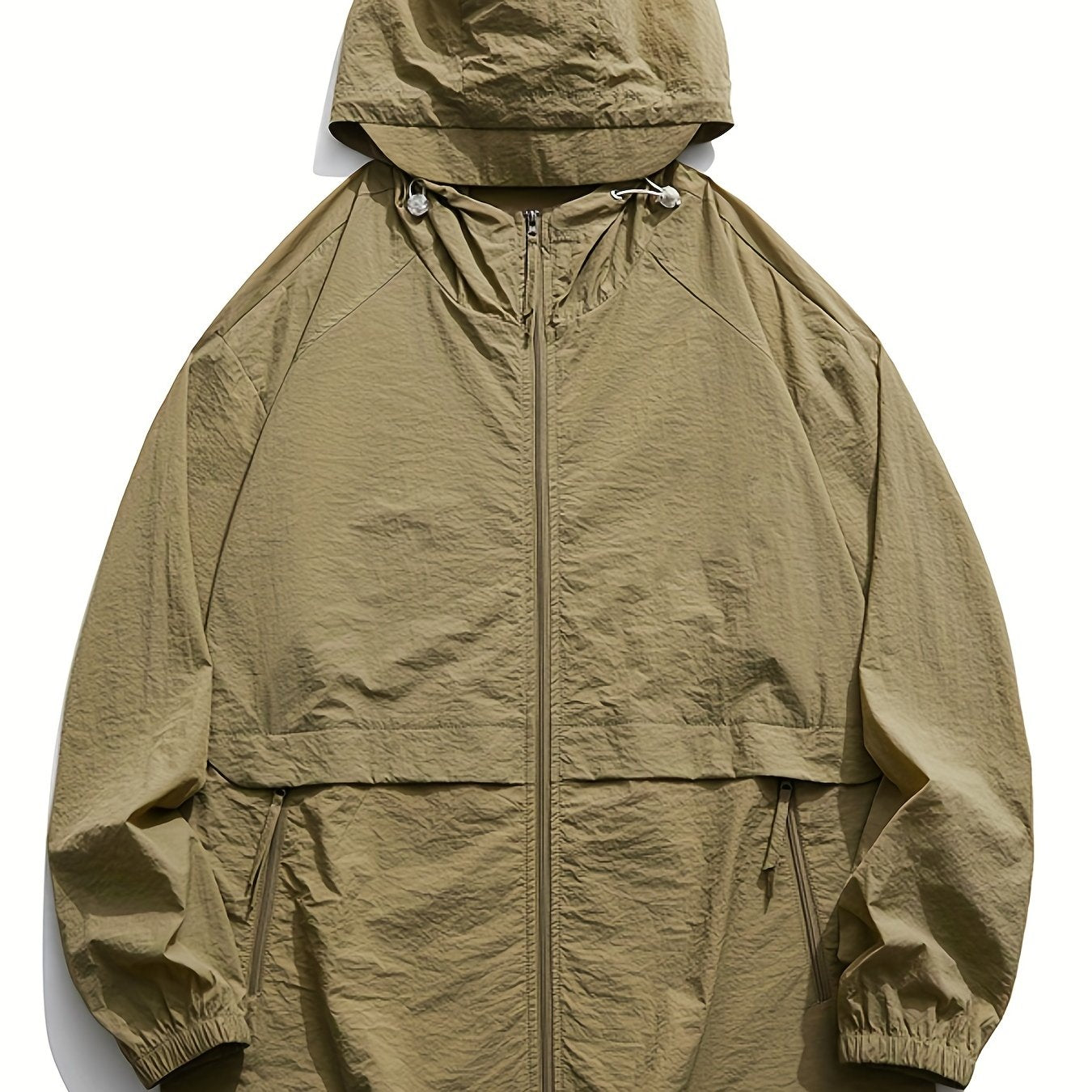 Men's Lightweight Breathable Hooded Outdoor Jacket for Sun Protection and Quick Drying