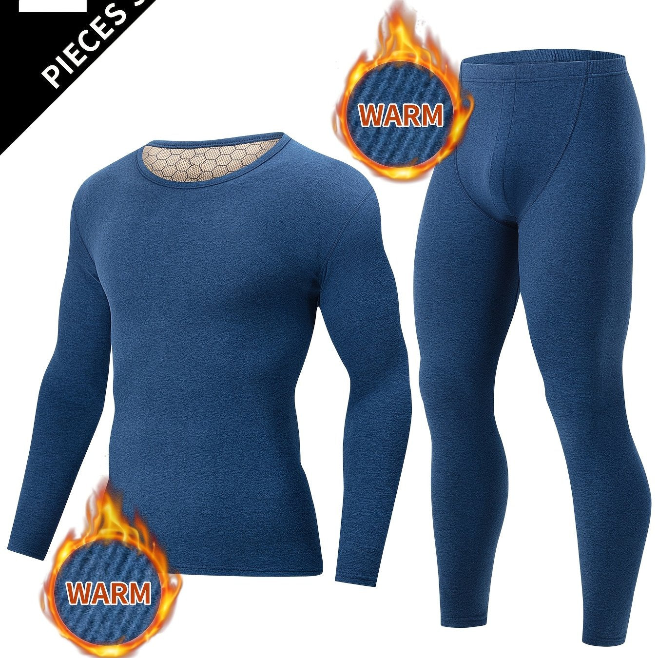 2 ta erkaklar kuz kiyimlari to'plami, qishda iliqlik uchun sviter va shimlarni o'z ichiga oladi.