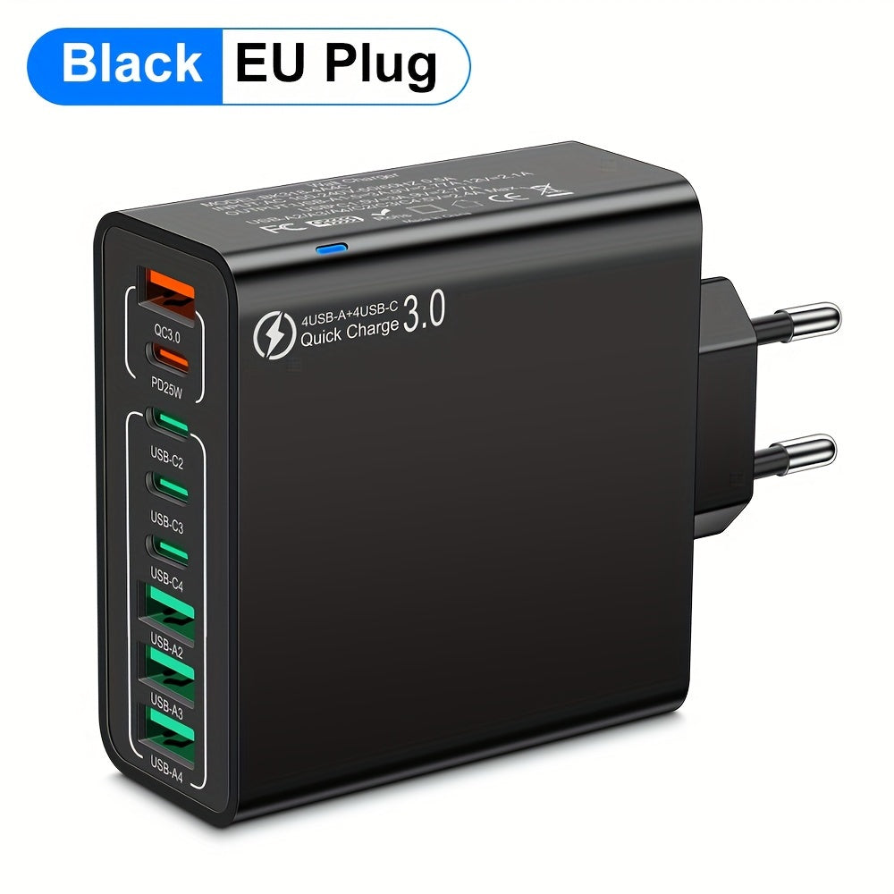 45W Multiport USB C Wall Charger Fast Charging for iPhone Samsung QC 3.0