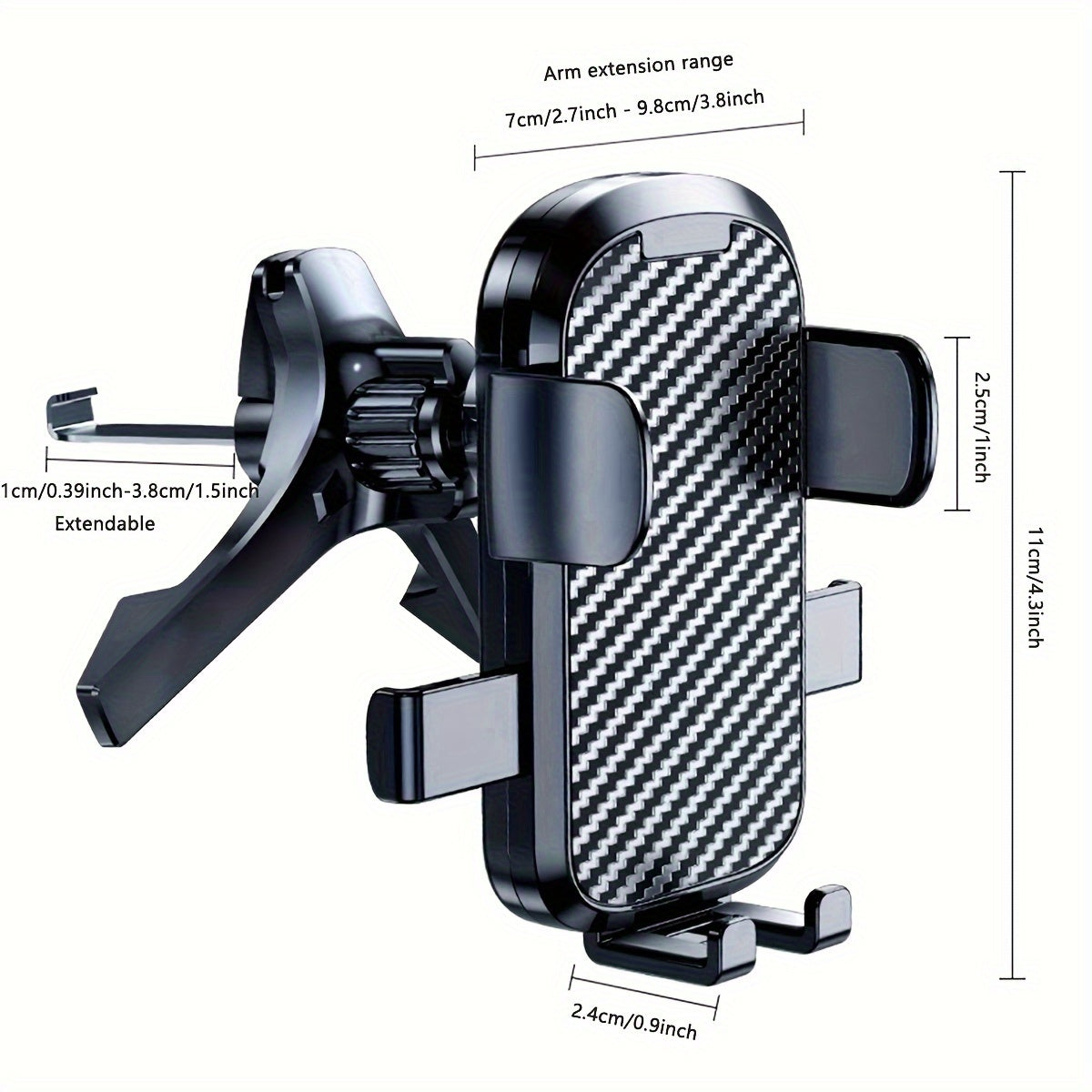 Soporte para teléfono de coche universal con material ABS, rotación de 360° y soporte para rejilla de ventilación