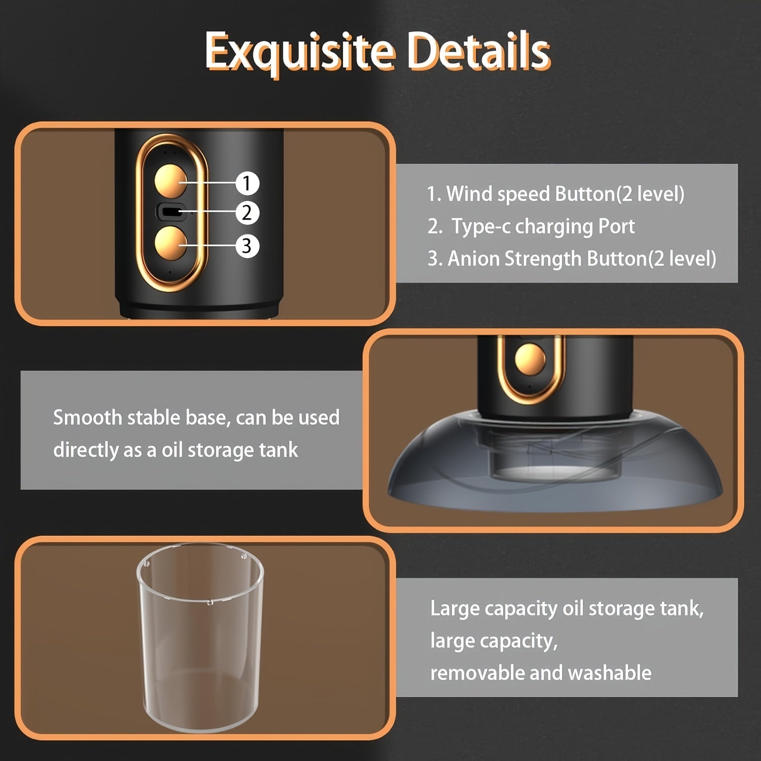 Portable Desktop Smoking Machine ABS Body USB Charging Washable Filter