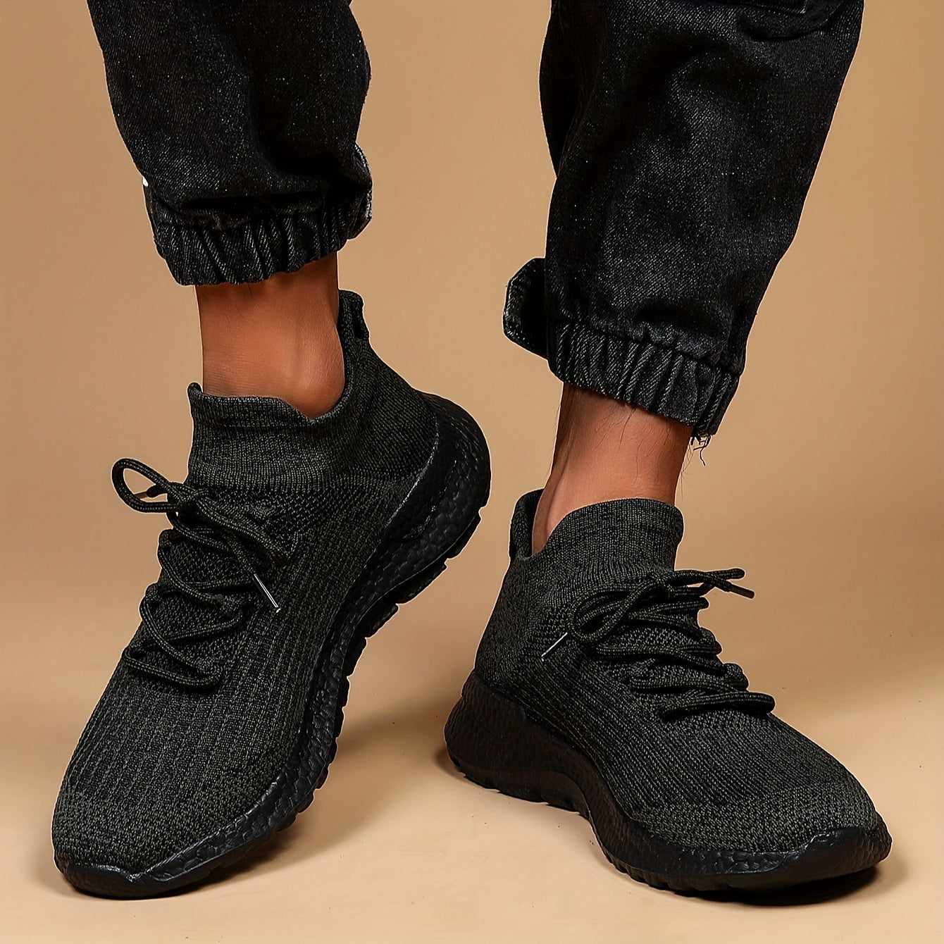 Men's Breathable Fabric Sneakers for Casual and Sports Activities