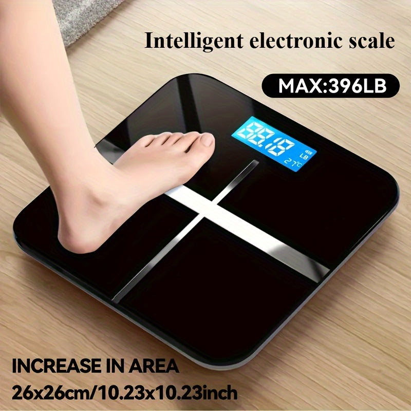 Yorug' LED displey bilan keng platformali raqamli hammom shkafi, aniq vazn o'lchash uchun 176.9KG gacha.