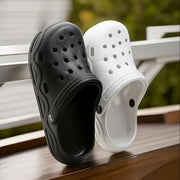 Women's White EVA Slip-On Clogs with Ventilation Holes for Comfort