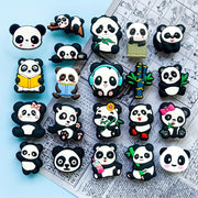Kids Cartoon Shoe Charms 21Pcs Panda Decor for Clogs Sandals Accessories
