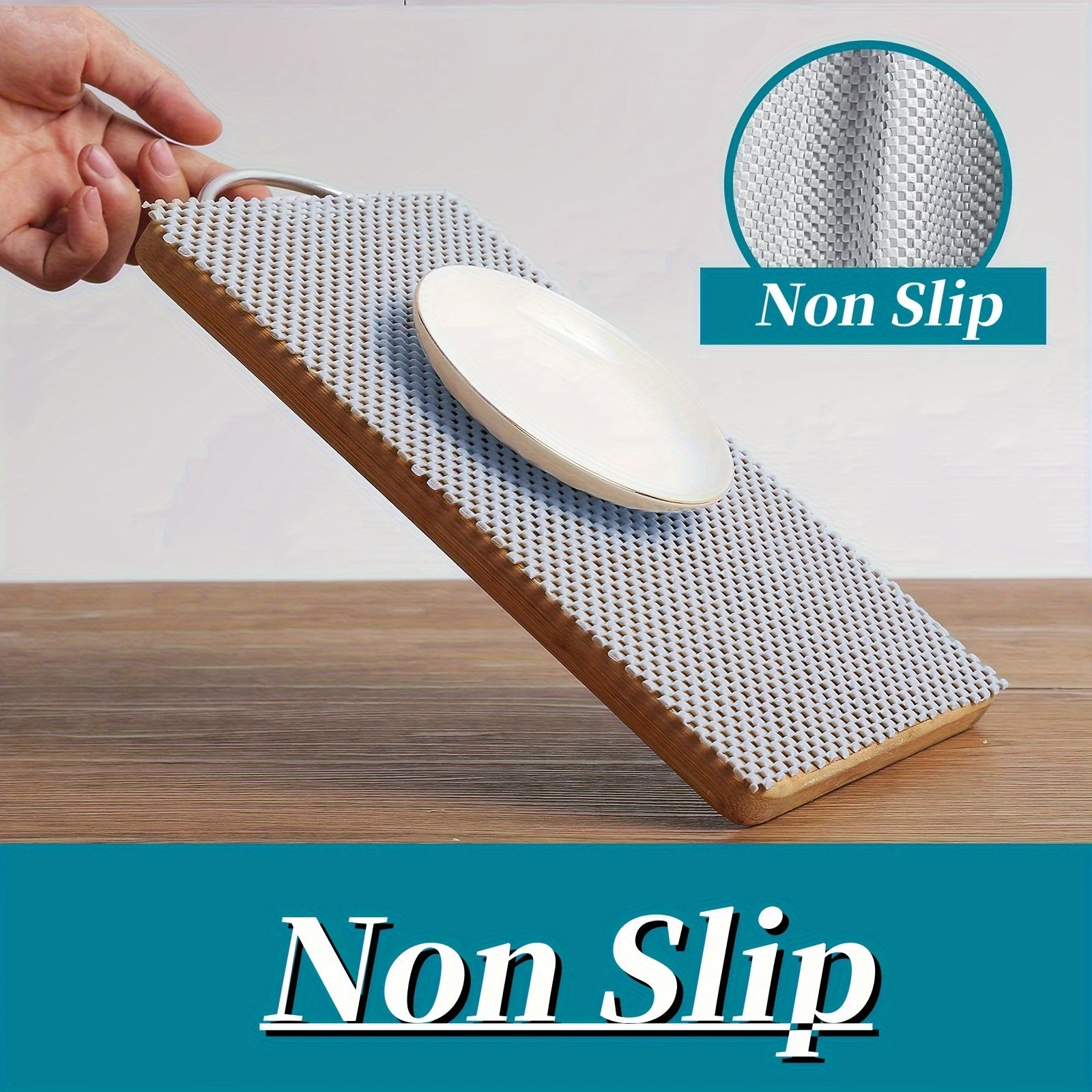 Non-Adhesive Shelf Liner for Cabinets Drawers and Closets, Easy to Install